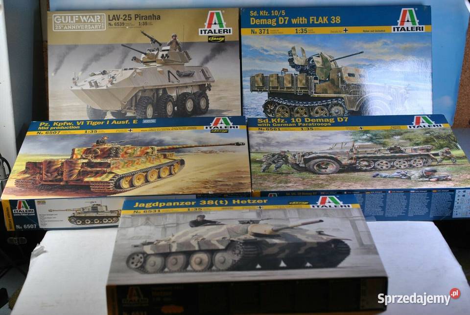 ITALERI 135 Tiger Panzer Hetzer Sd Kfz Piranha Warszawa