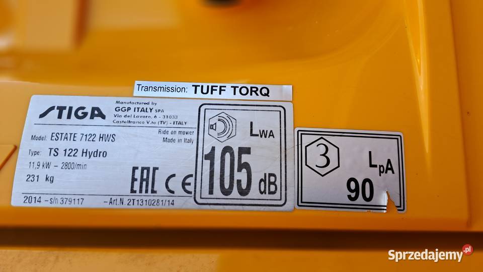 STIGA ESTATE 7122HWS 2014 Kosiarki i podkaszarki Łańcut