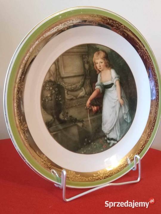 Duży Talerz ozdobny Retro Porcelana i szkło Wałbrzych