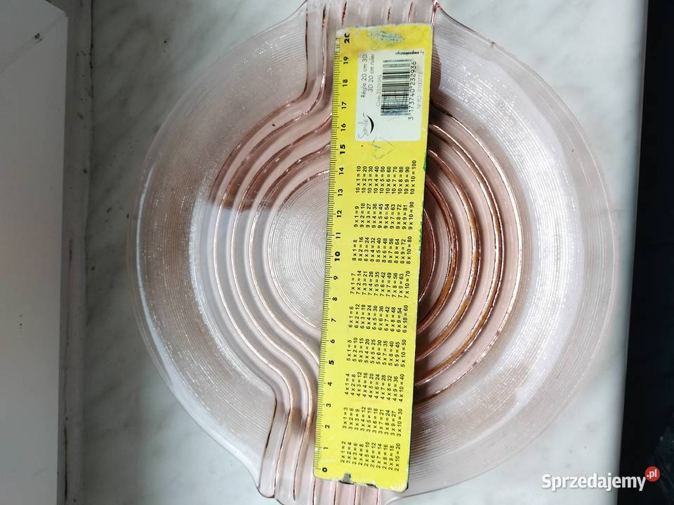 Talerz patera rondo różowyrozalina prl zachodniopomorskie Choszczno