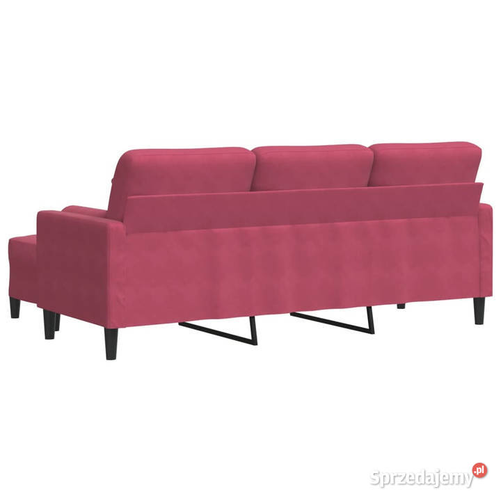 3osobowa sofa z podnóżkiem winna czerwień 180 mazowieckie Warszawa sprzedam