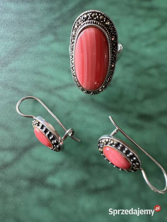 Biżuteria damska komplet kolczyki pierścionek Częstochowa