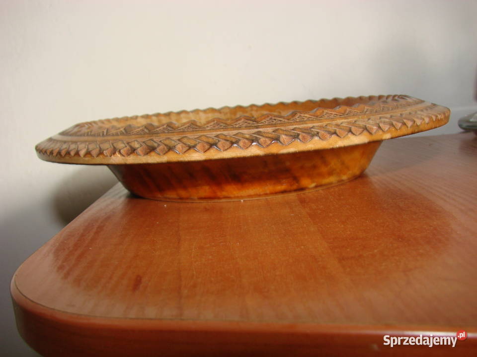 drewniany talerz Rękodzieło Antyki, Sztuka, Kolekcje Pruszcz Gdański