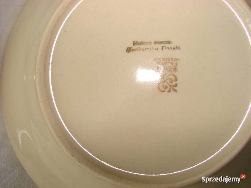 Włocławek fajansowy talerz obiadowy PRL Pruszcz Gdański