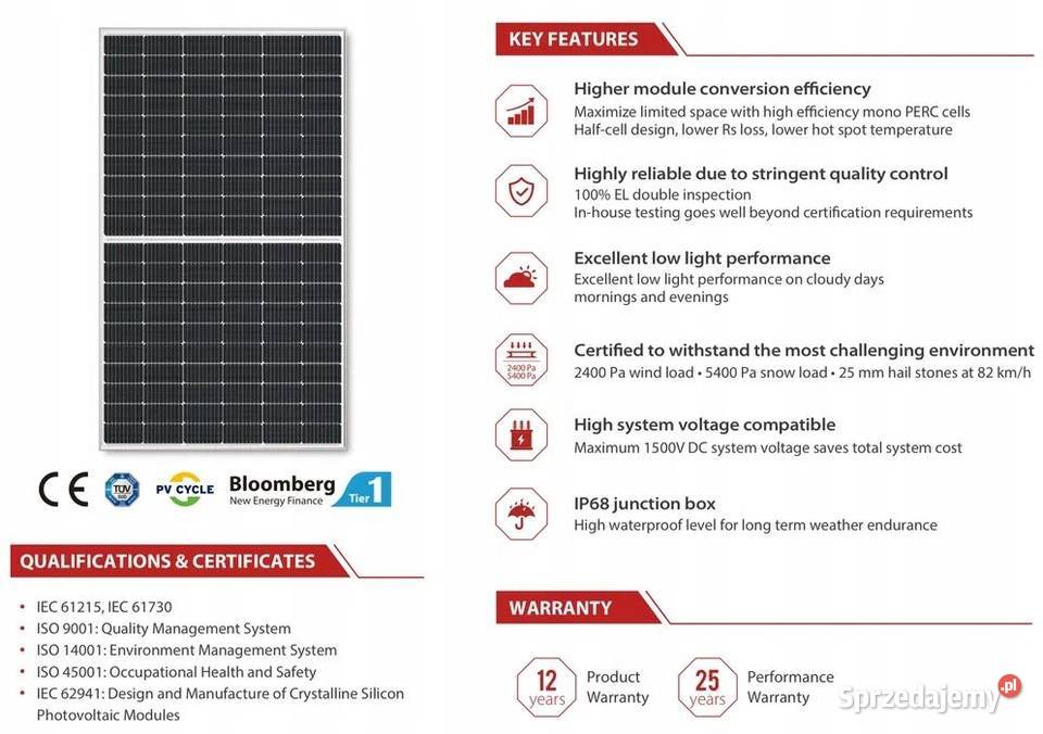 PALETA 31 Panel fotowoltaiczny Jetion 380W małopolskie sprzedam