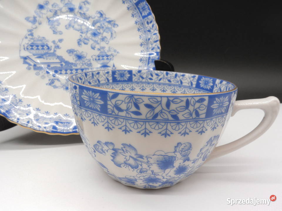 Filiżanka ze Spodkiem Seltmann Weiden China Blau Porcelana i szkło sprzedam