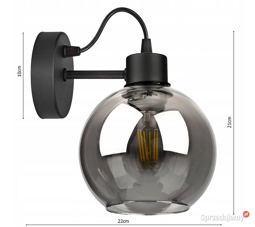 Lampa Ścienna Kinkiet LOFT Edison LED KULA Choroszcz