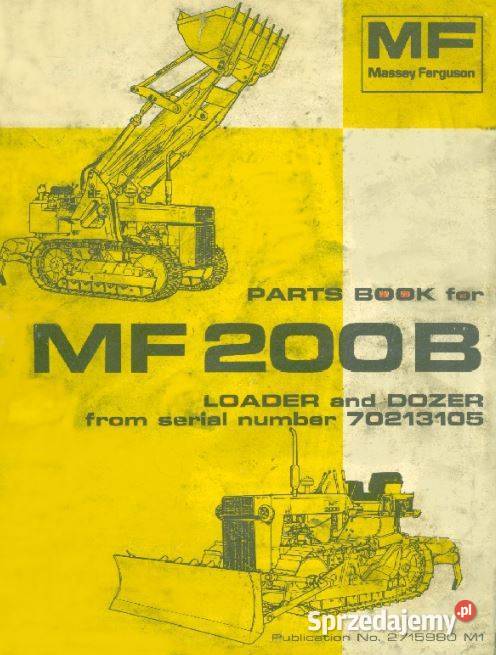 MF 200B spych katalog części zamiennych motoryzacja, transport Kielce