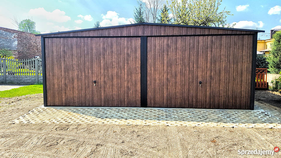 Garaż blaszany PREMIUM 6x6 drewnopodobny blacha małopolskie Trzebinia