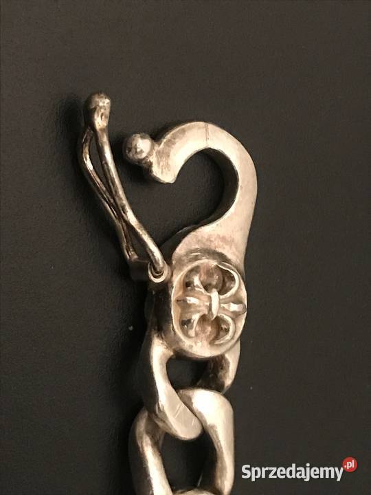 Bransoletka męska srebro pr 925 z liliami sprzedam