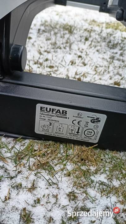 Bagażnik hak Eufab Premium 3 składany 60 13pinst Kalna