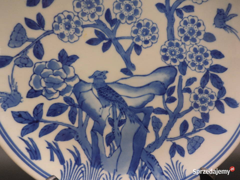 Talerz ozdobny chiński Porcelana i szkło