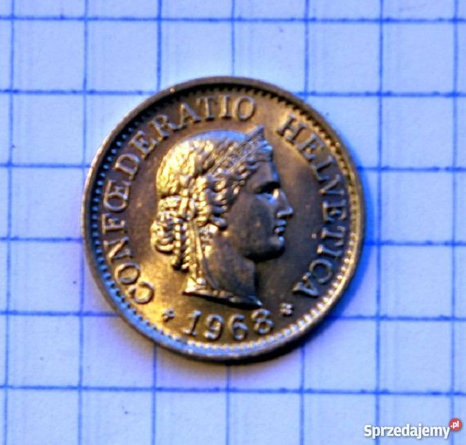 10 RAPPÓW 10 CENTYMÓW 1968 SZWAJCARIA Piszczac sprzedam