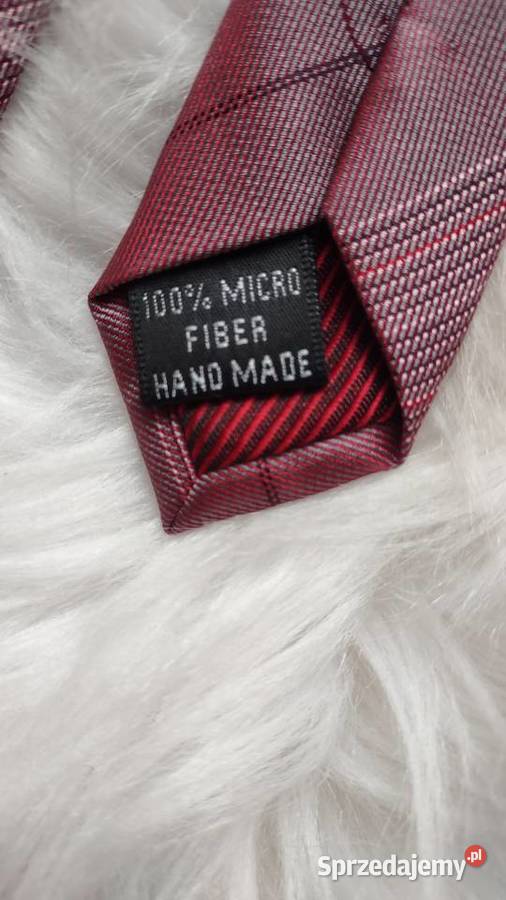 Piękny śliwkowy burgundowy krawat Chattier Olkusz