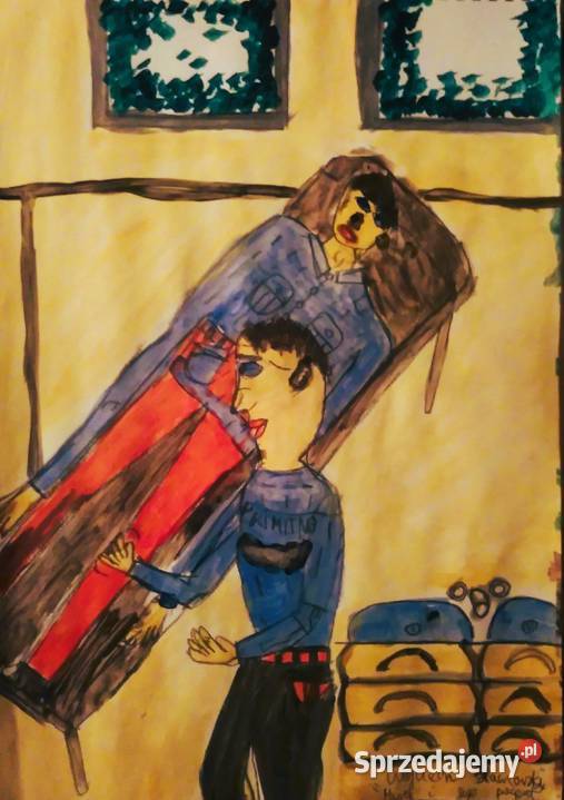 Fizjoterapeuta akryl inneobrazy Wojciech Malarstwo Warszawa sprzedam