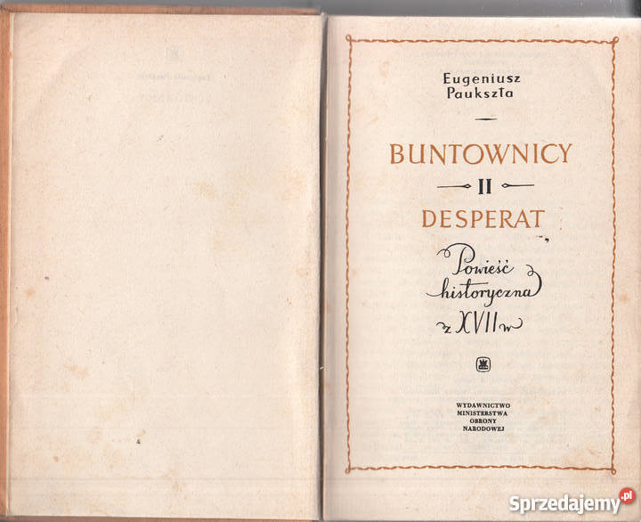 02793 BUNTOWNICY DESPERACI EUGENIUSZ PAUKSZTA Czyrna