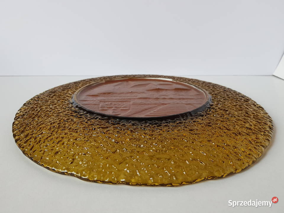 Patera Sahara Zamek Będzin Ząbkowice szkło PRL Dąbrowa Górnicza