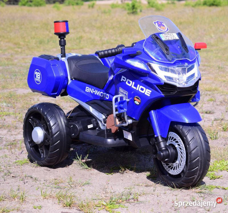 BAWIBUS motor POLICYJNY Z KOGUTEM dzieci pojazd Myszków