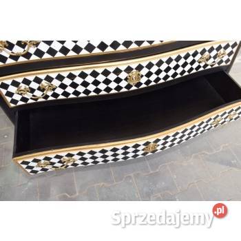 Królewska Biało Czarna Komoda Vintage Szafa Kraków