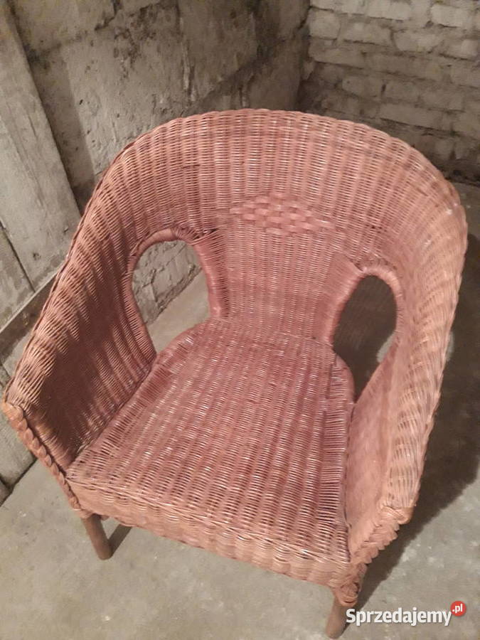 fotel wiklinowy kolor borowo brązowy Warszawa