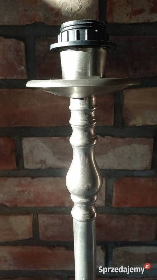 Lampa podłogowa Srebrna Nocna Gabinetowa Gawroniec