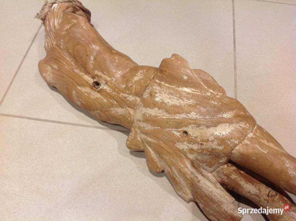 Stara Drewniana figura Jezusa Pozostałe Nowa Sól