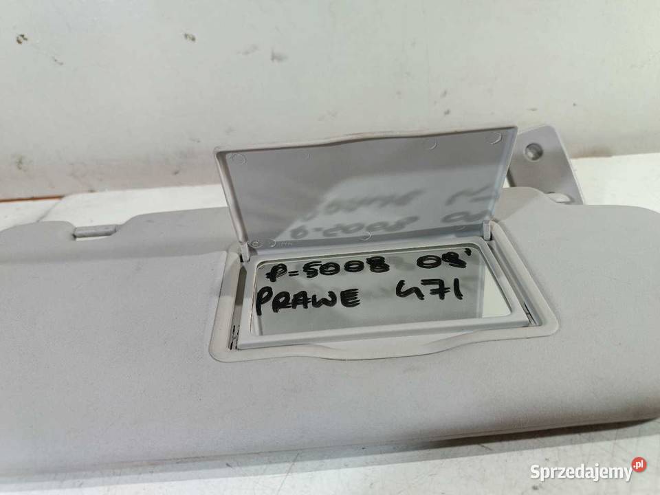 SŁONECZNIK DASZEK PRAWY PEUGEOT 5008 Podsufitki