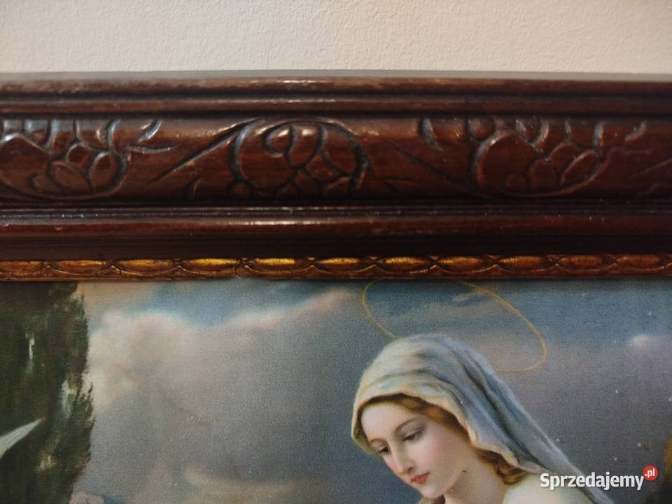 Rarytas Obraz Giovanni Madonna Jezus Antyk 1914 Malarstwo Szczecin