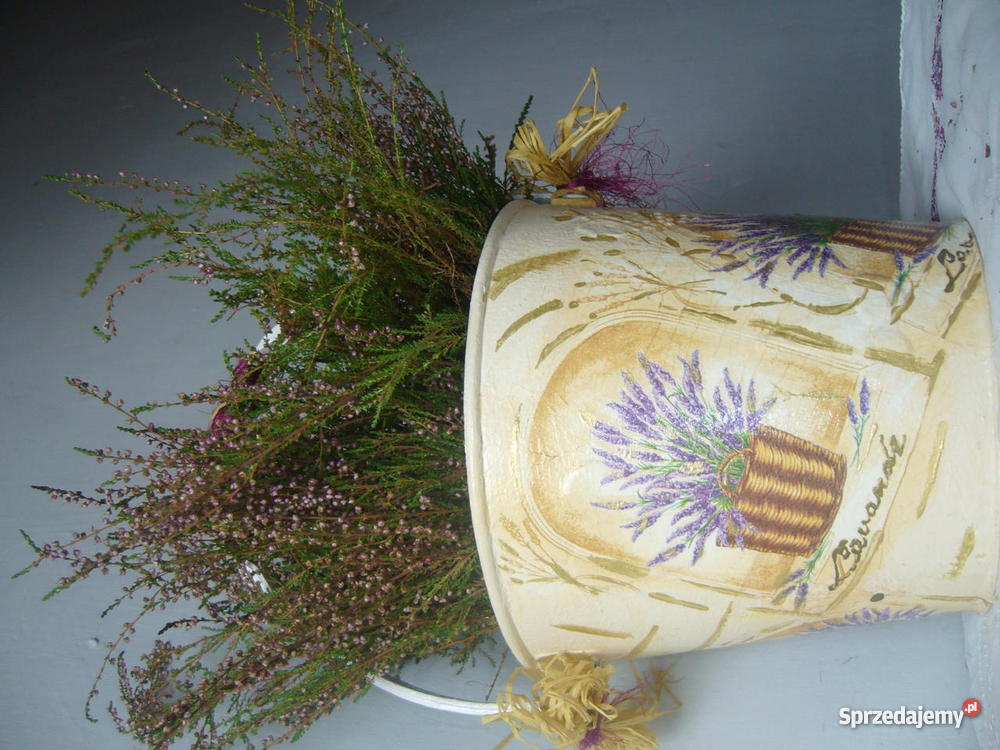 dekoracyjne wiaderko decoupage Opatów
