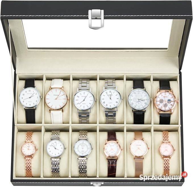 Pudełko na zegarek Ohuhu 12 przegródek Myszyniec sprzedam