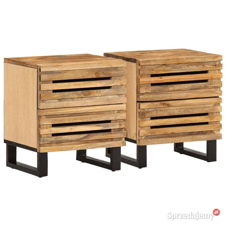 Szafki nocne 2 40x34x46 lite surowe drewno mango Warszawa