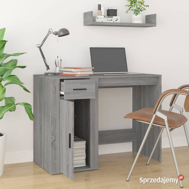 Biurko szary dąb sonoma 100x49x75 materiał mazowieckie Warszawa