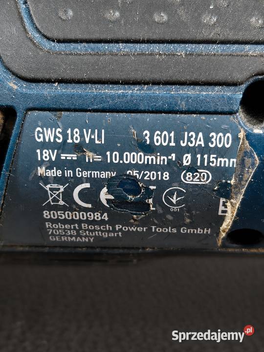 Akumulatorowa Szlifierka Kątowa Bosch GWS 18 VLI Poddębice sprzedam
