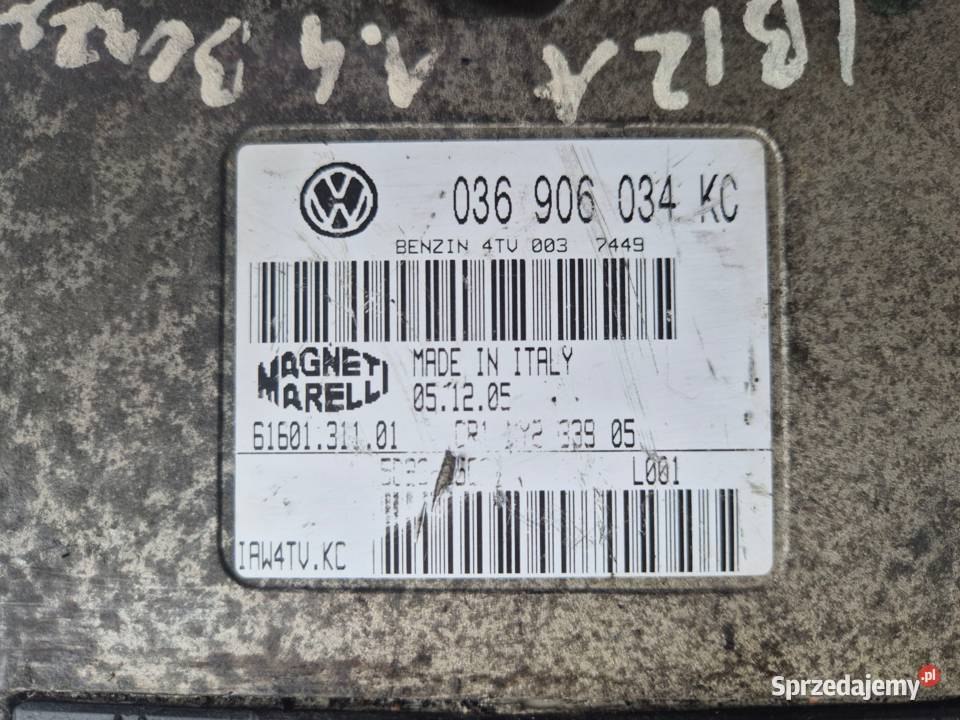 STEROWNIK SILNIKA 14 16V BENZYNA IBIZA 3 CORDOBA osobowe Komputery Działoszyce