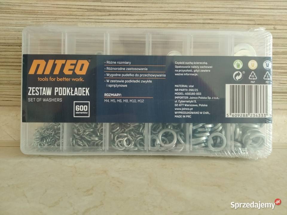 NAJTANIEJ Zestaw Podkładek 600el Nakrętek 300el Zabrze