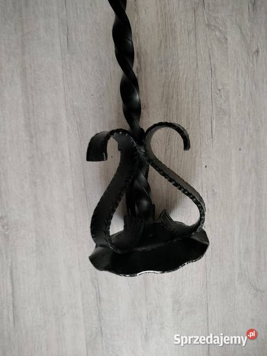 Stary Kuty świecznik metalowy 63 Choszczno