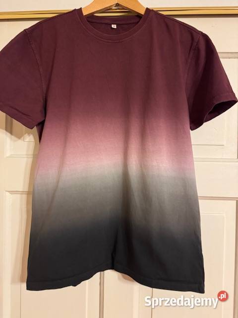Tshirt męski M różowozielony cieniowany bawełna Częstochowa