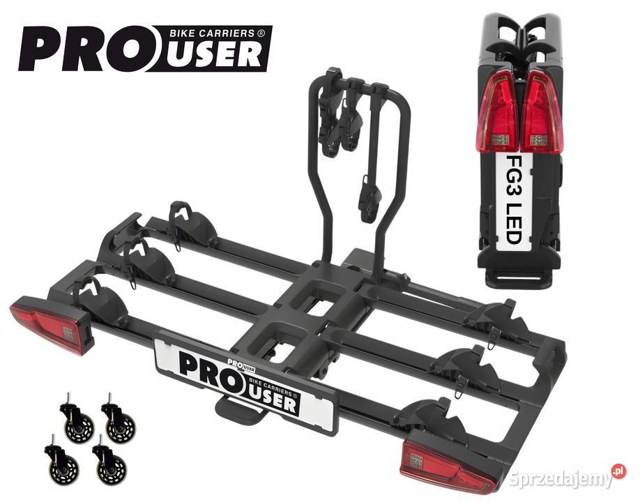 Bagażnik Platforma Rowerowa PROUSER Black Edition FG3 rowery LED