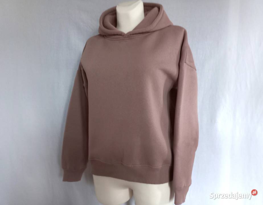 Bluza brąz Damska KAPTUR r 3840 Ciepła stan brązowy/beżowy