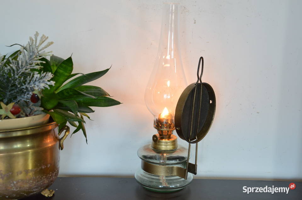 lampa naftowa stara wisząca stojąca z lusterkiem Jastrzębie-Zdrój