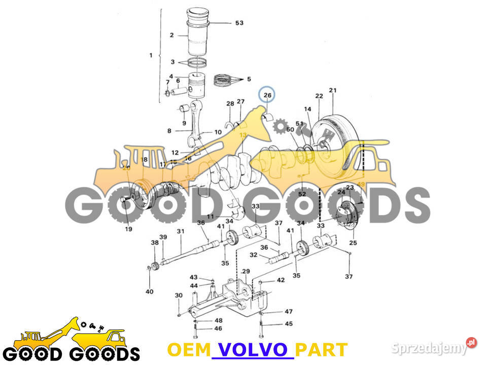 VOLVO PANEWKI GŁÓWNE 025 TD45 TD70 270433 Części do maszyn budowlanych sprzedam