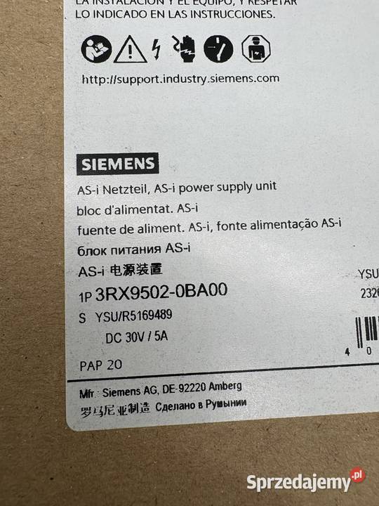 Siemens 3RX95020BA00 ASInterface Power Supply Warszawa