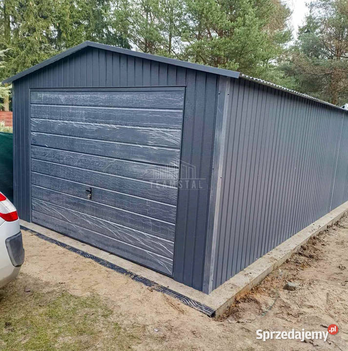 Garaż blaszany 4x9m Brama uchylna 2x drzwi dach pomorskie Kościerzyna sprzedam