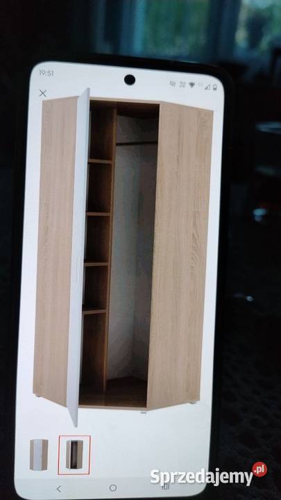 Szafa narożna dwukolorowa Kraków