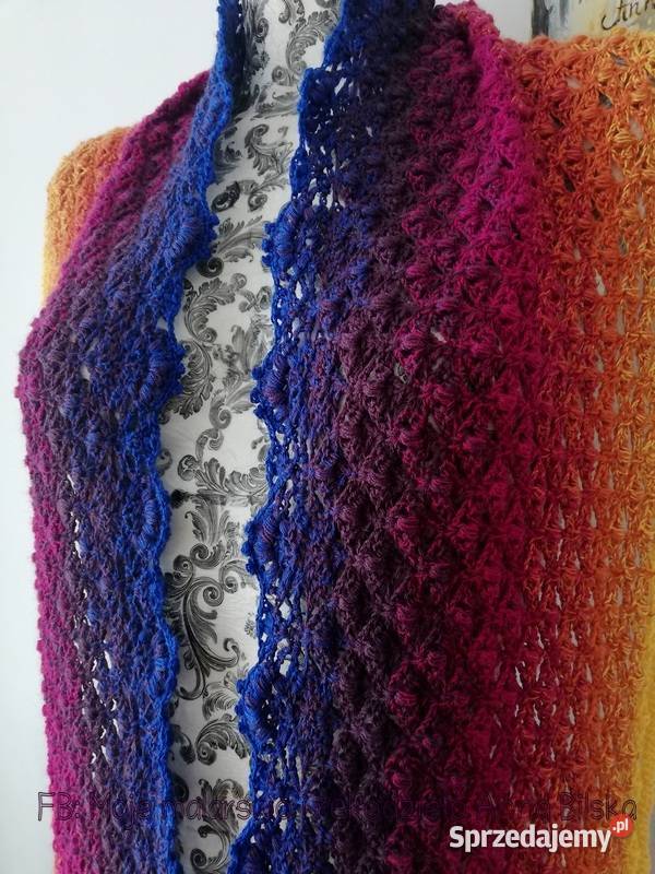 Szal wielokolorowy rekodzieloNOWY Skarżysko-Kamienna sprzedam