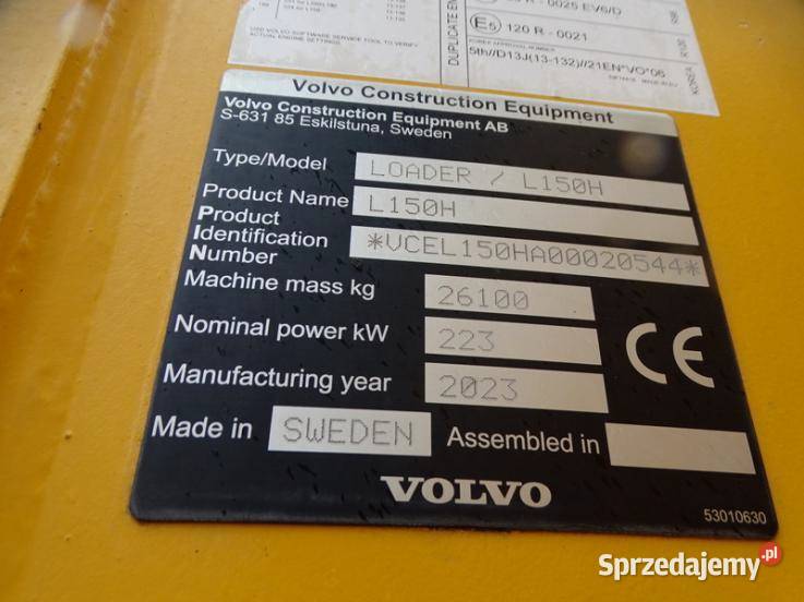 VOLVO L150H 2023 Warszawa