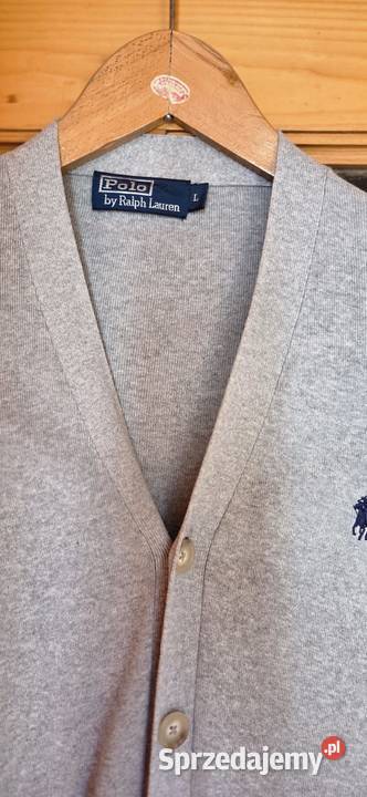 Ralph lauren L sweter szary stalowy kardigan Swetry i golfy Warszawa sprzedam