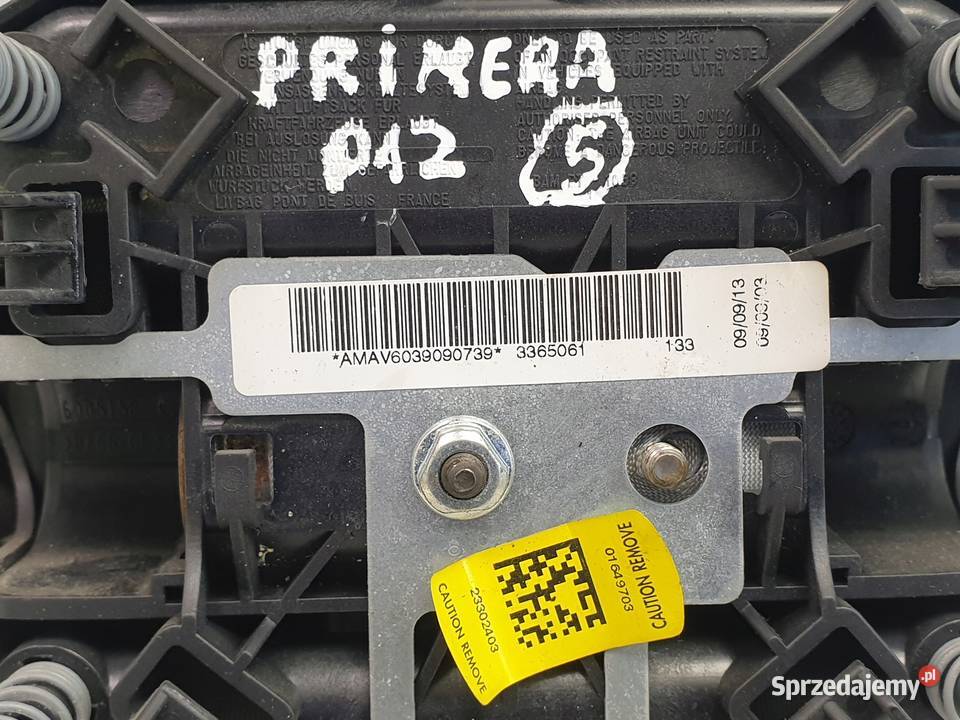 Nissan Primera P12 PODUSZKA POWIETRZNA KIEROWCY Chełm