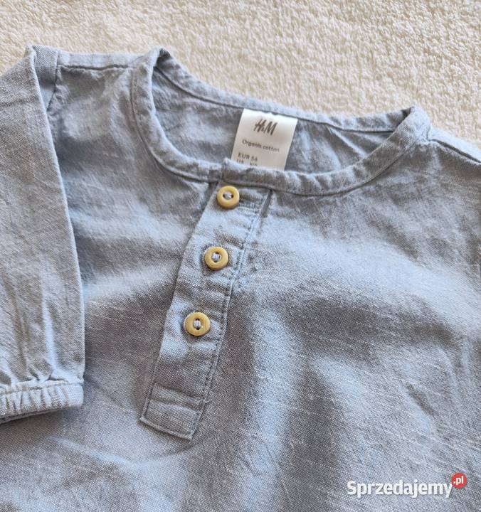 Body HM 56 niebieskie bawełna kombinezon newborn sprzedam