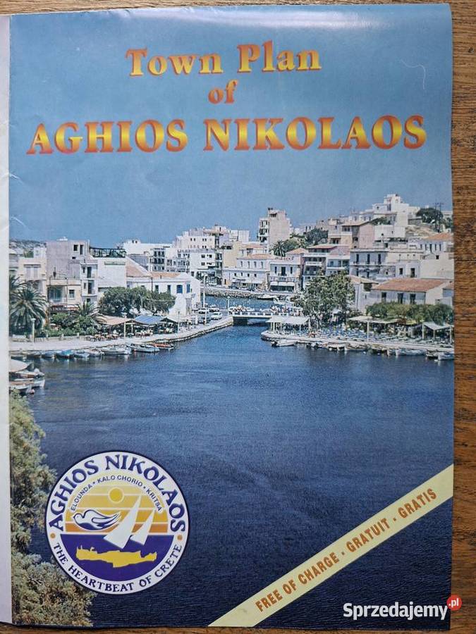 Grecja Kreta Town plan of Aghios Nikolaos plan miasta małopolskie Kraków